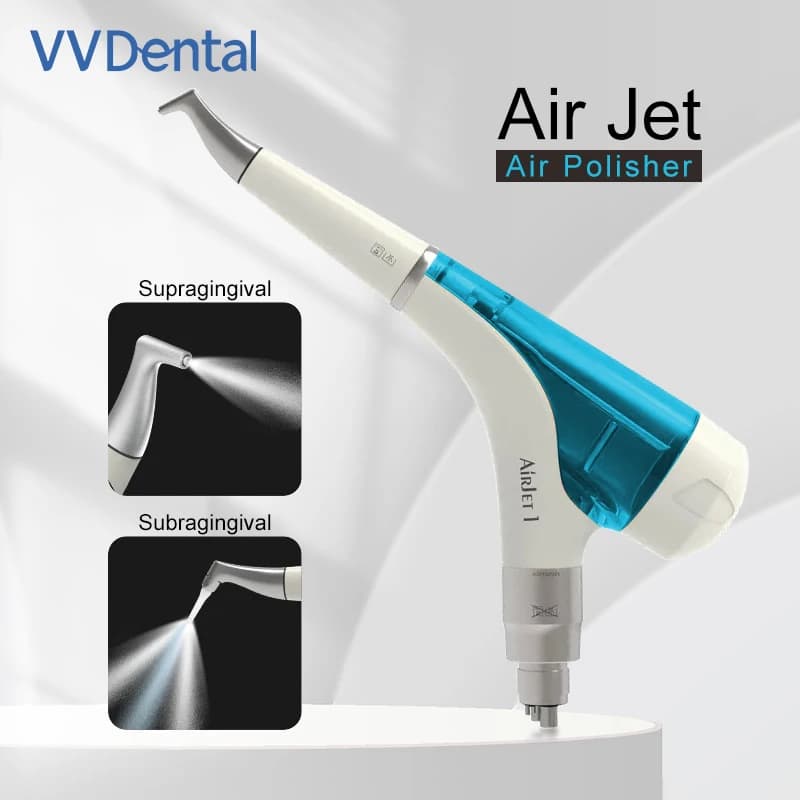 VV Dental Air Water Polisher: Pistola Sabbiatrice Professionale per Pulizia e Sbiancamento Denti (Supragengivale e Subgengivale)
