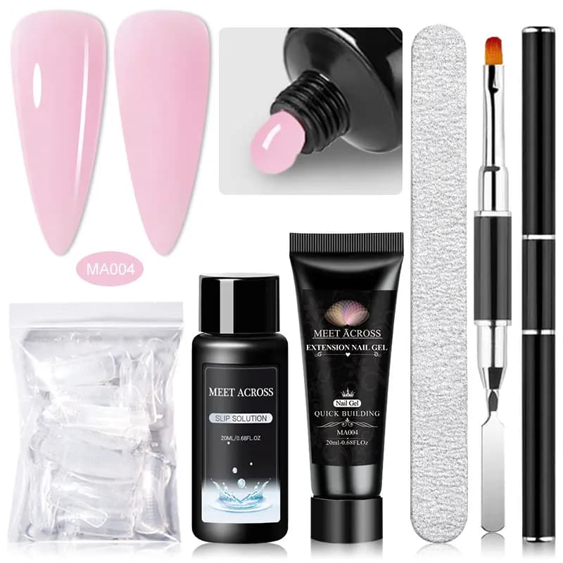 MEET ACROSS 5 PZ/SET Gel di Estensione Per Le Unghie Gel di Estensione Delle Dita Manicure Soluzione Antiscivolo Acrilico Unghie Artistiche Vernice Strumento FAI DA TE