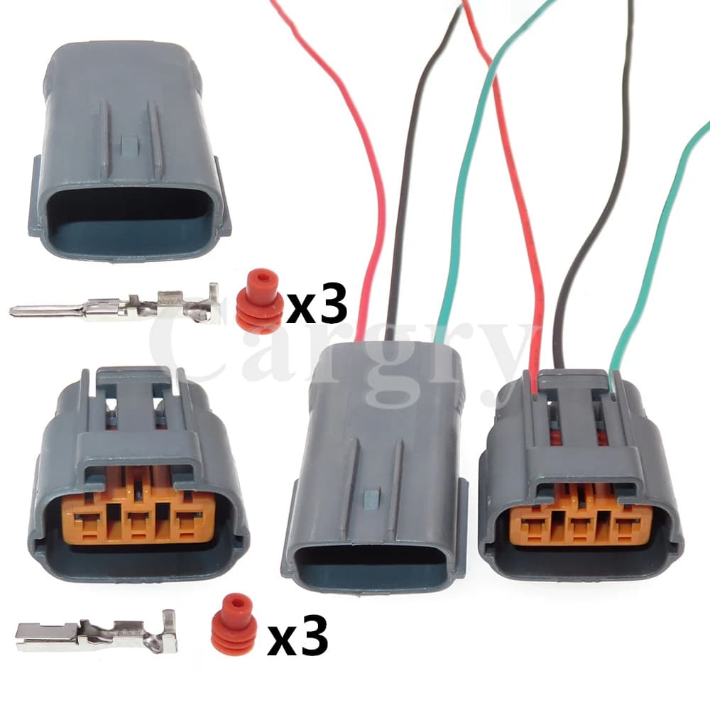 1 Set 3P presa per cavo femmina maschio per auto 6195-0009 6195-0012 connettore impermeabile per bobina di accensione per auto