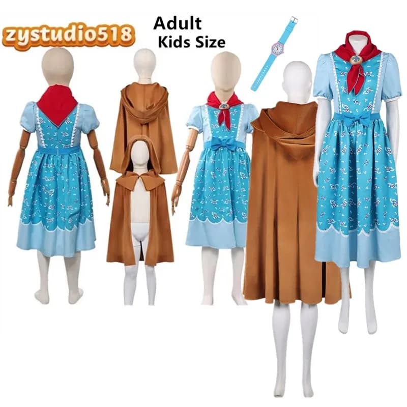 ST 2025 Fantasia Holly Wheeler Cosplay Dress Scarf Hooded Cloak Costume Stage Performance Outfits Halloween Carnival Party Suit