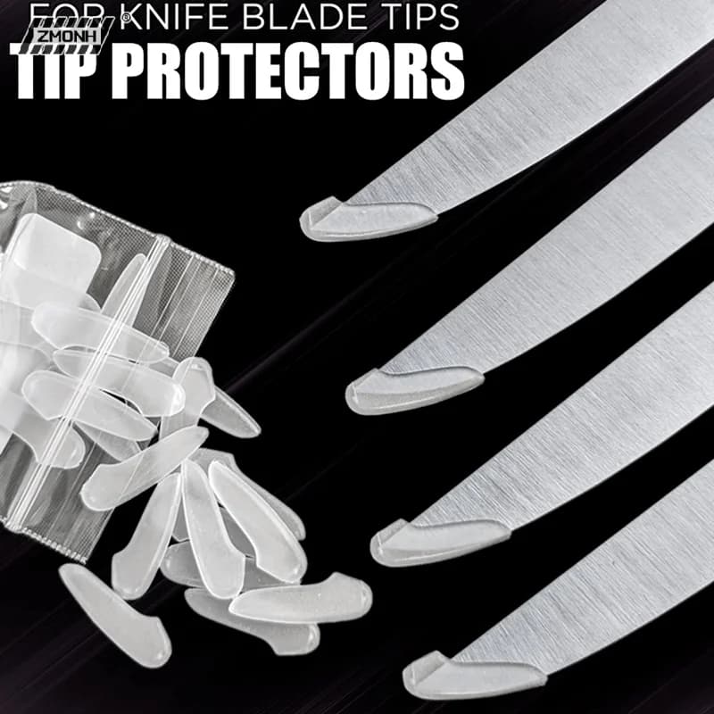 [H] Set di 50 Coprilama di Sicurezza in Plastica per Coltelli da Chef