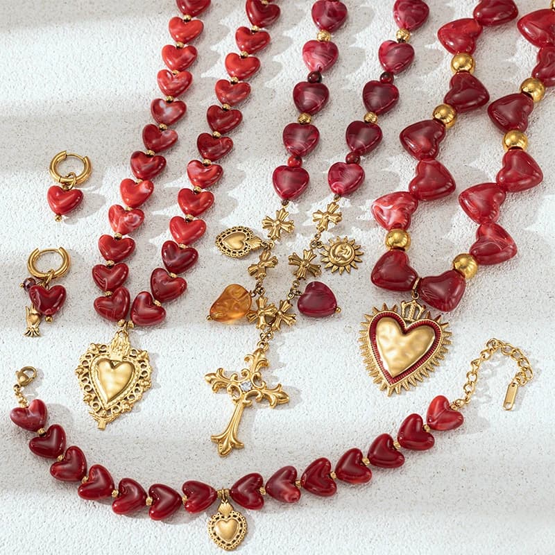 Collana con Ciondolo Minimalista in Acciaio Inossidabile e Orecchini Pendenti da Donna, Impermeabili, Anallergici, Gioielli per Uso Quotidiano
