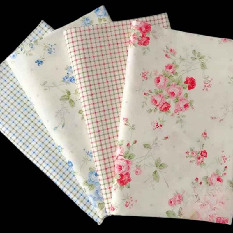 160x50 cm Campagna rosa serie puro twill di cotone tessuto stampato copripiumino biancheria da letto gonna da letto fatta a mano tessuto personalizzato