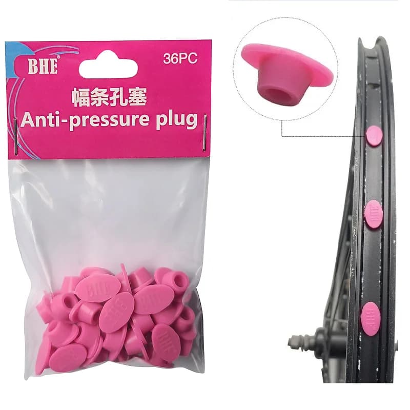 36 pz/borsa MTB bici da strada Mountain Bike Tappo per cerchione con fori Cerchio Tappo per ruota per bici Cuscinetto per pneumatici per bicicletta Anello in acciaio Tappo per foro per raggi