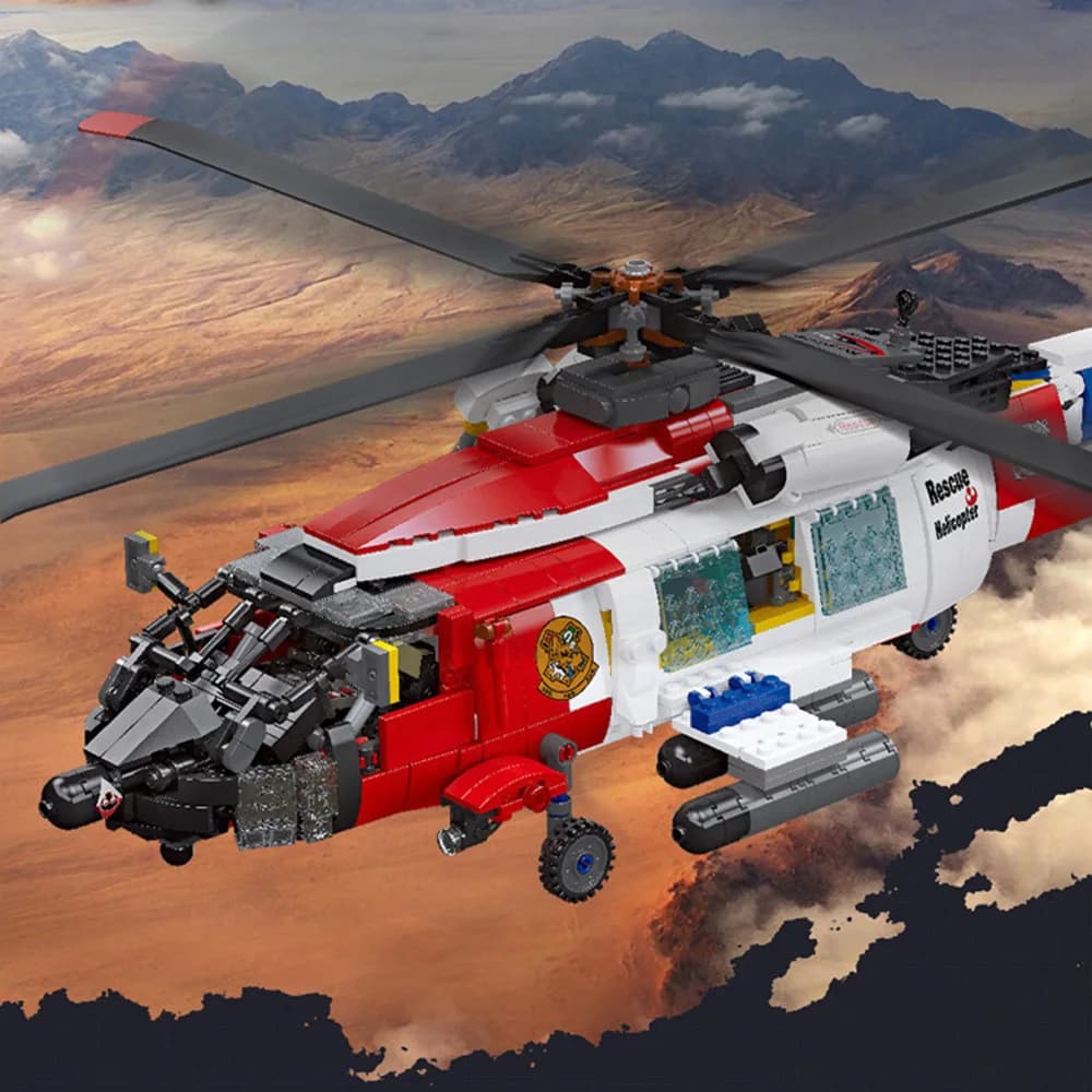 United States Modern Military MH-60T Pave Hawk Helicopters Batisbrick Building Block America Air Forces Figures Toy For Boy