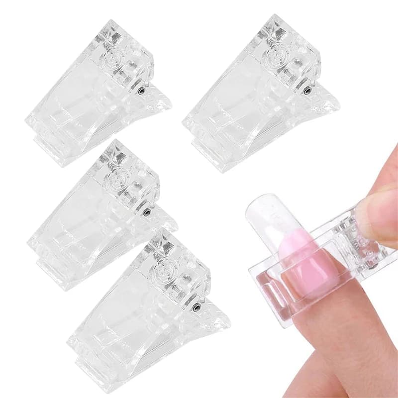 Clip per unghie in acrilico Gel trasparente per la costruzione rapida di punte per unghie Clip per l'estensione delle unghie morsetti UV Set di strumenti per il costruttore di arte per manicure