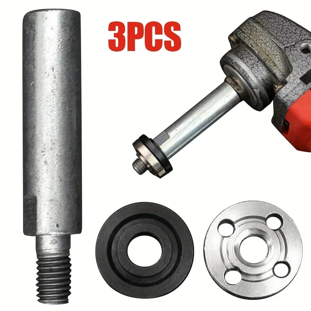 1 Set Angle Grinder Extension Shaft, 80mm Extension Rod Set, Polishing Machine Adapter, Rotary Extension Shaft