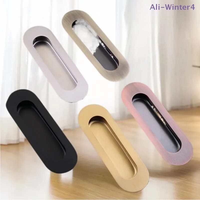 Maniglia Nascosta in Acciaio Inox per Porte Scorrevoli e Cassetti, Maniglia Integrata Nera, Oro o Bronzo