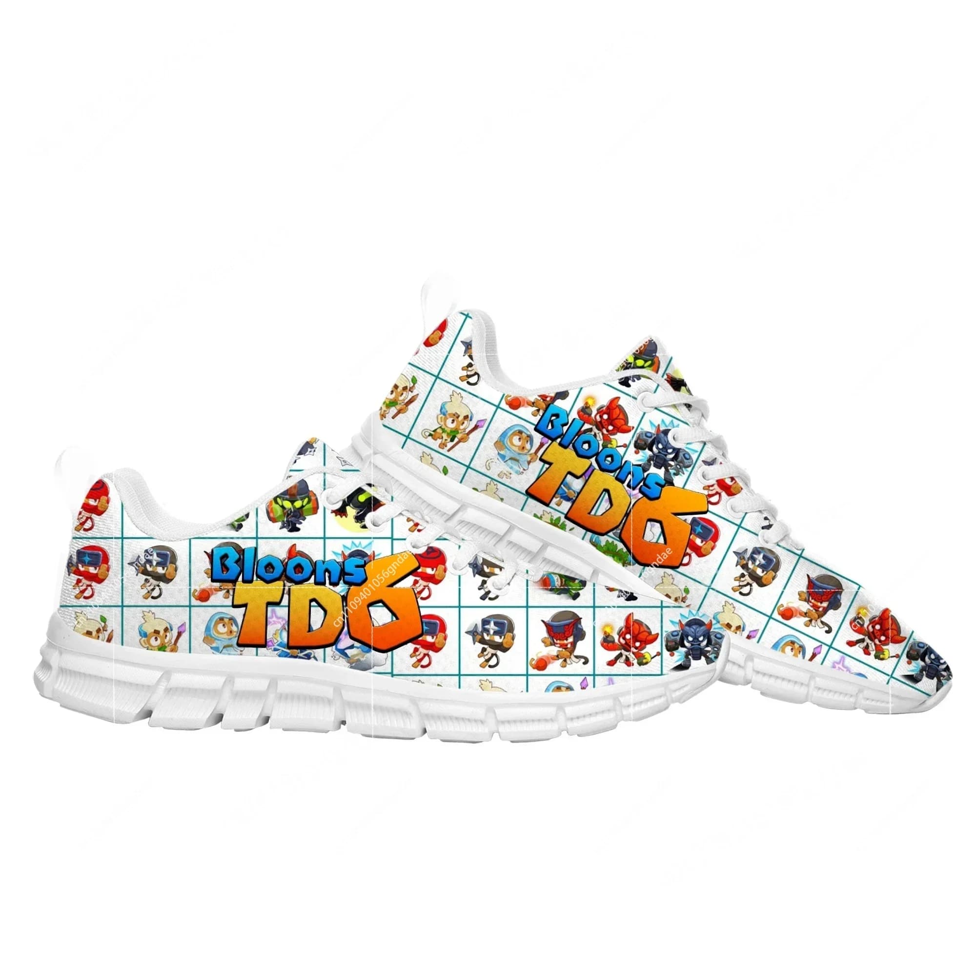 Scarpe personalizzate Bloons TD 6 Sports, sneakers da uomo e da donna con design a tema cartone animato, scarpe su misura alla moda per coppie