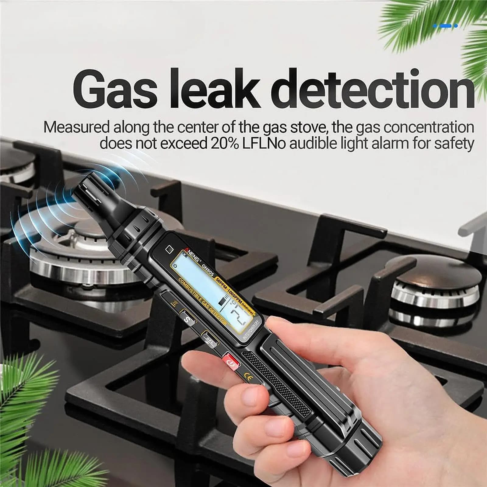 Portable Gas Sniffer Gas Leak Tester Compact High Precision Adjustable