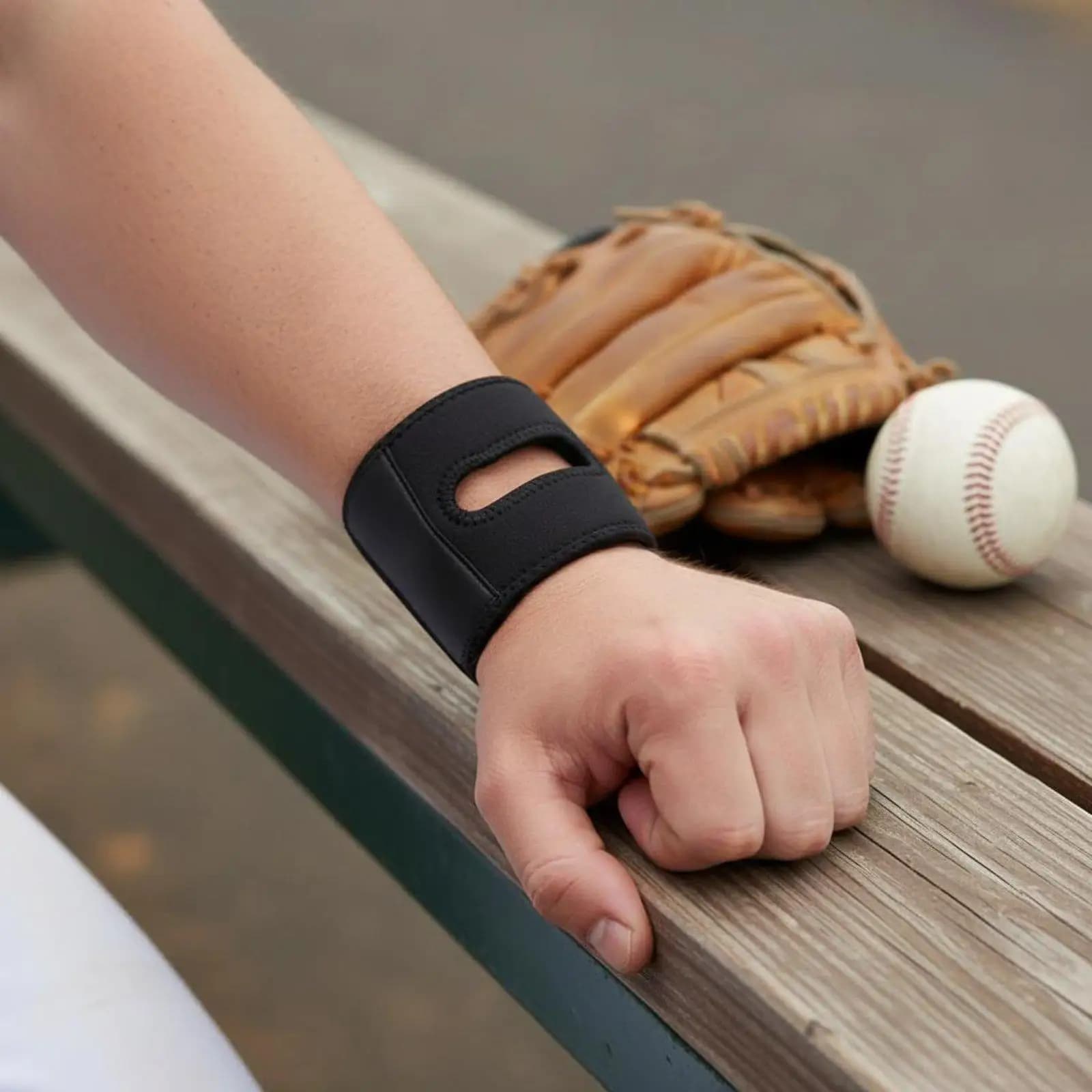Adjustable Neoprene Wrist Support Brace for Athletic Activities with Velcro Strap for Stability and Pain Relief