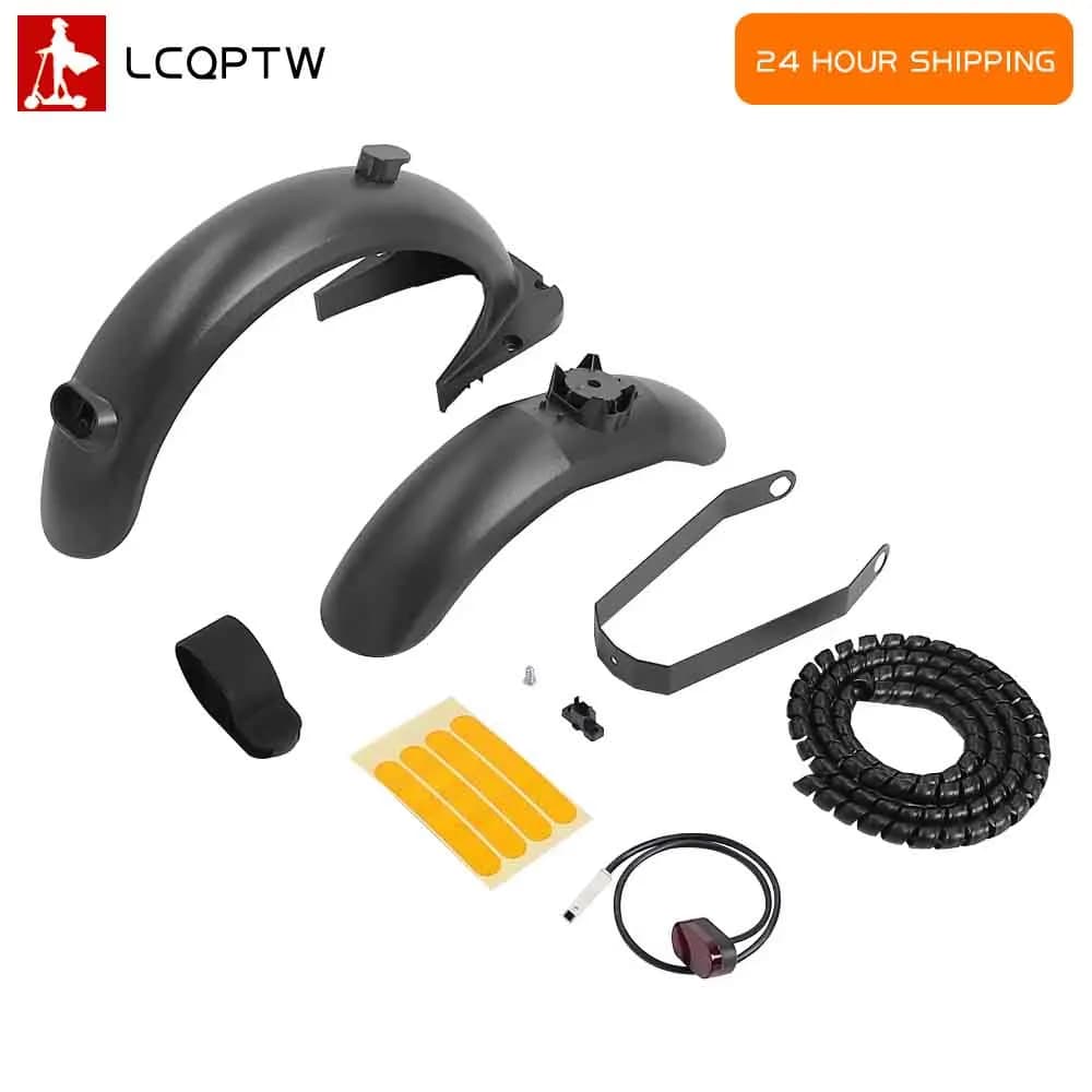 Kit parafango anteriore posteriore per scooter elettrico Ninebot MAX G30 Lampada fanale posteriore di avvertimento con parte di copertura protettiva dell'acceleratore a pollice