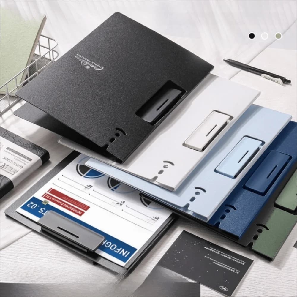 Simple Thickened Dual-use Plate Clamp Durable A4 Size Multifunction Clipboard Waterproof Plastic File Folder Writing Pad