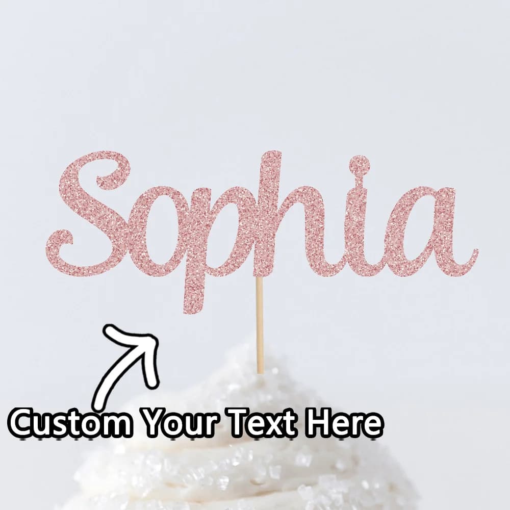 1 piece PMMA custom cake topper - Low saturation accessory with custom name | Laser engraved unique hot gift for celebrations