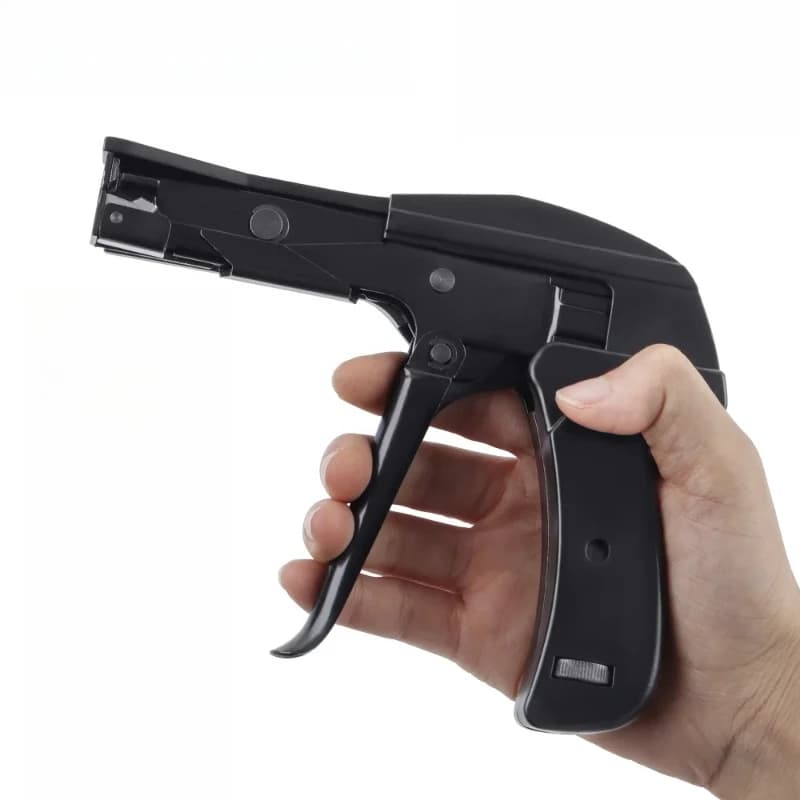 1PC Fascette per cavi in nylon Pistola a cricchetto Zip Tie Strumento 1.8-6.5mm Ampia gamma Strumento di fissaggio e taglio speciale Strumento manuale a tensione regolabile