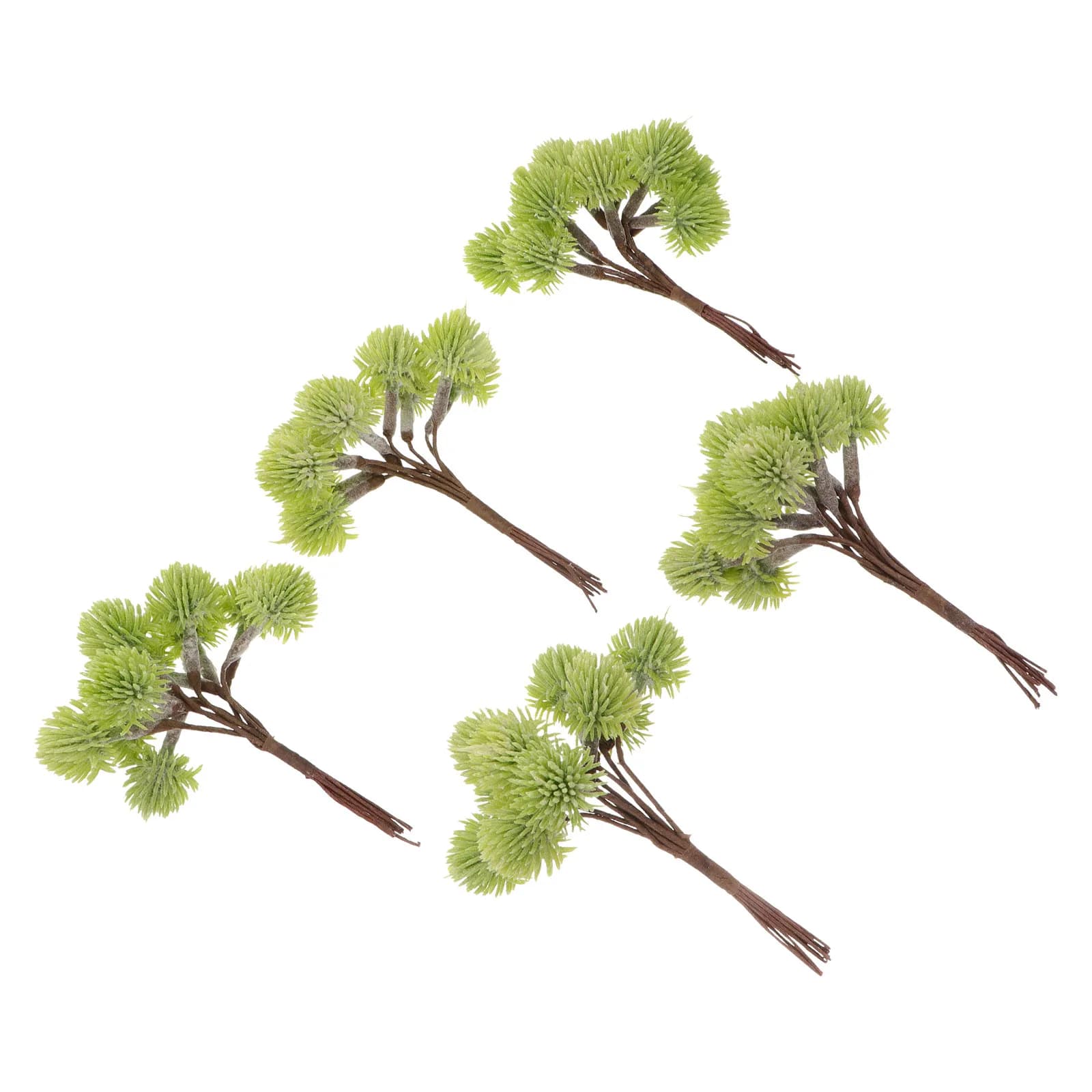 5Pcs Artificial Plant Branches Lifelike Fake Green Leaves Decor for Indoor Outdoor Garden Wall Pot Decoration Plastic Faux