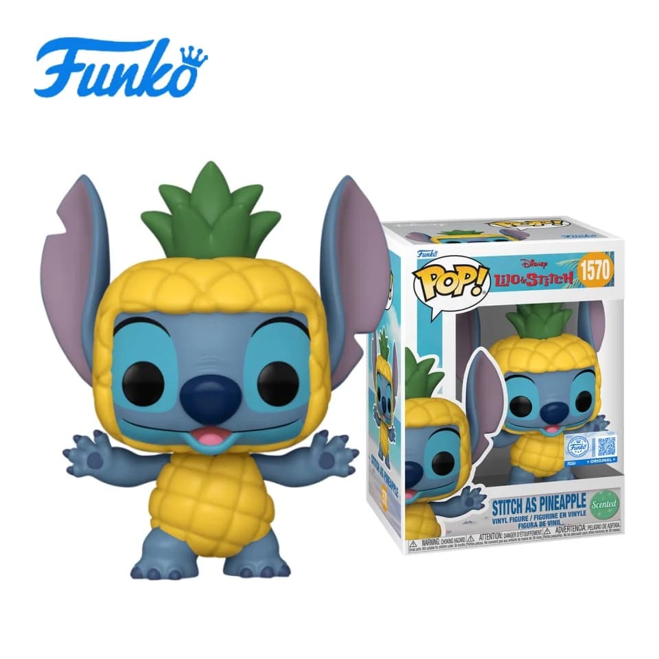 Figure della serie Funko Disney: Lilo & Stitch - Stitch a forma di ananas (versione scandinava) - Regalo di Capodanno - Ottimo regalo di Natale, Capodanno e compleanno per parenti e amici, Decorazione a tema pop culture, Regalo di compleanno, Oggetti da collezione a tema fumetti, Prodotto con licenza ufficiale, Oggetti da collezione premium, Oggetti da collezione a tema fumetti, Regalo per geek, Oggetti da collezione