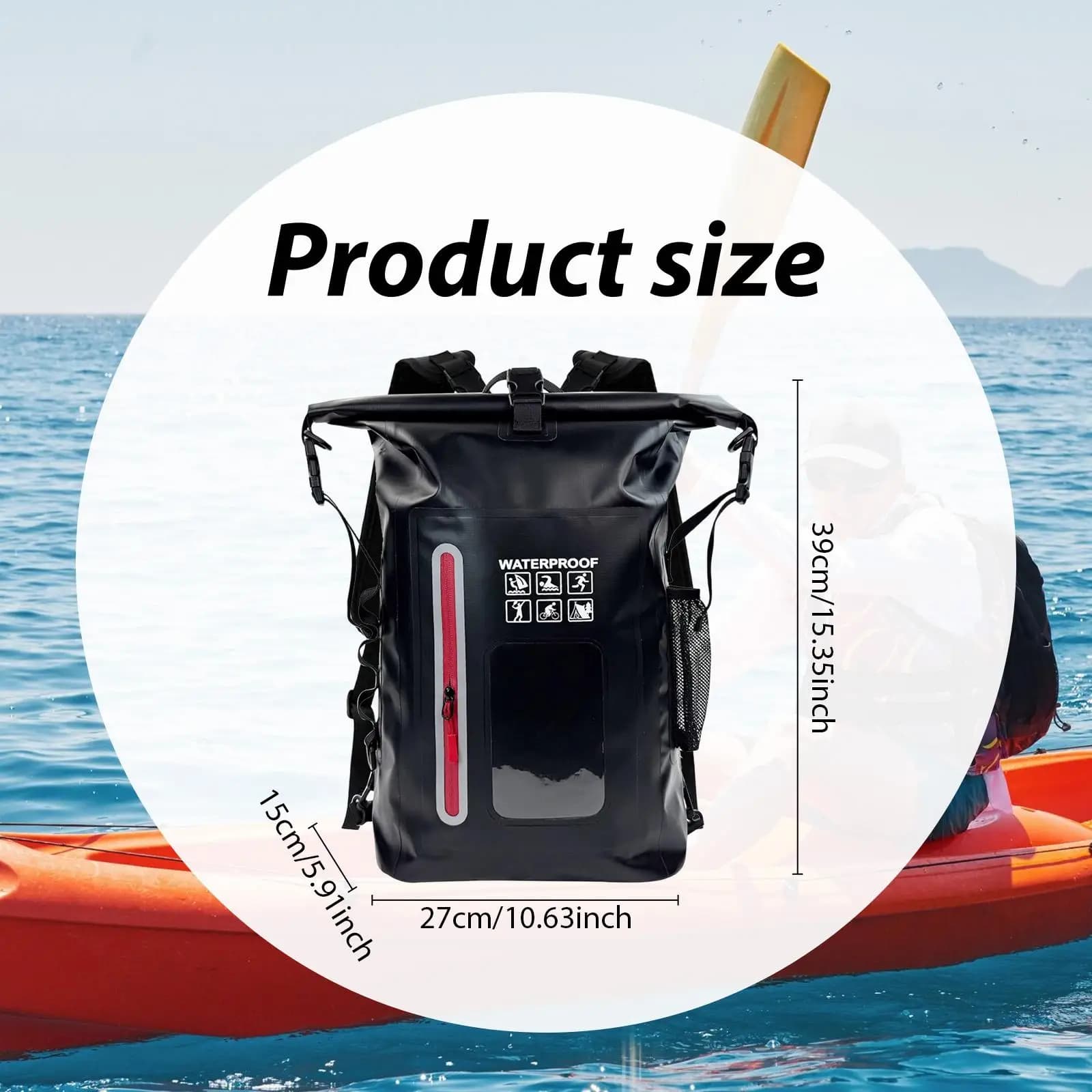 Waterproof Dry Bag Waterproof Backpack Waterproof Storage Bag Kayak Float Bag for Fishing