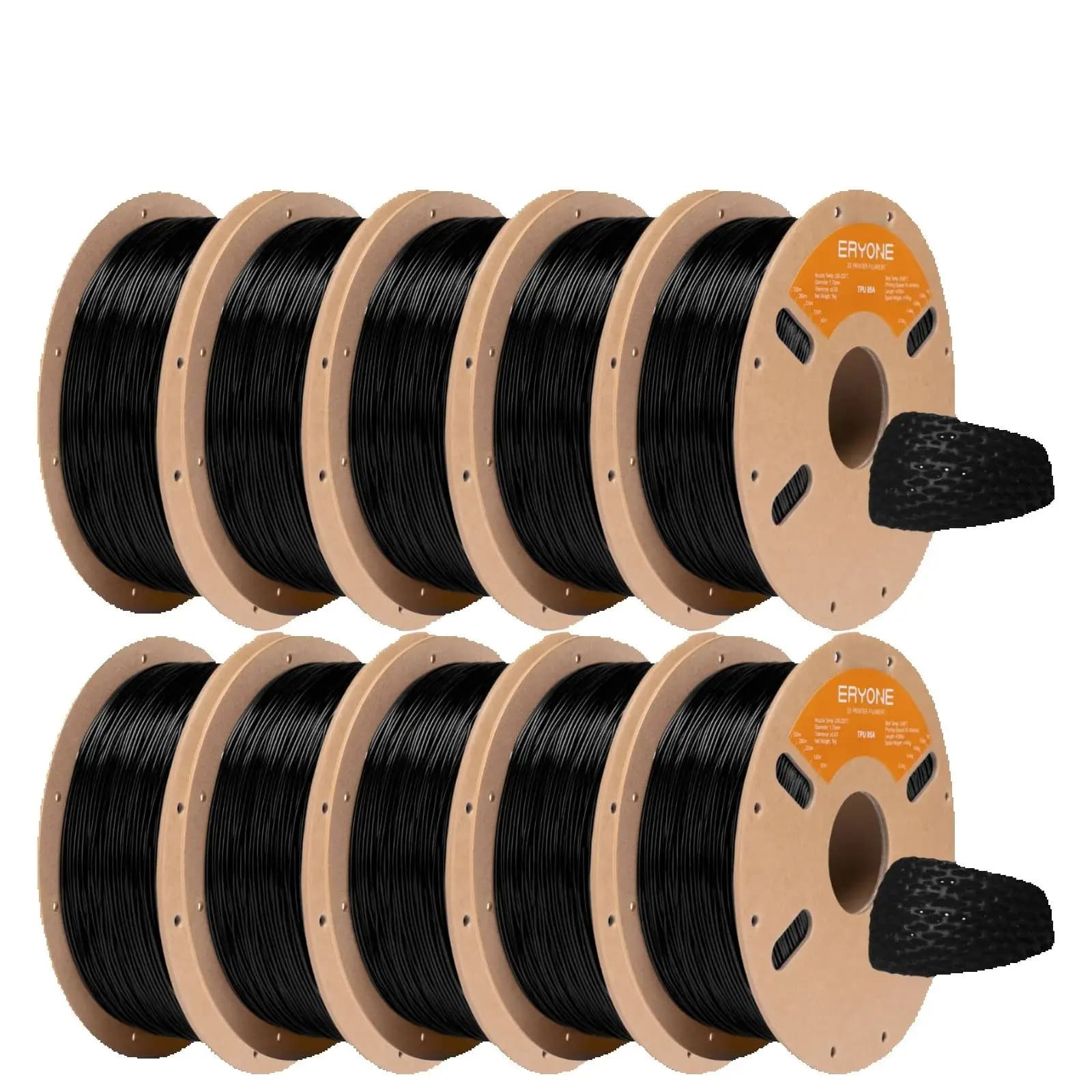 Filamento ERYONE TPU 85A 1.75mm +/-0.03mm, Filamento Flessibile TPU 85A per Stampante 3D Bobina da 1kg (2.2 libbre), Ideale per Calzature, TPU 85A
