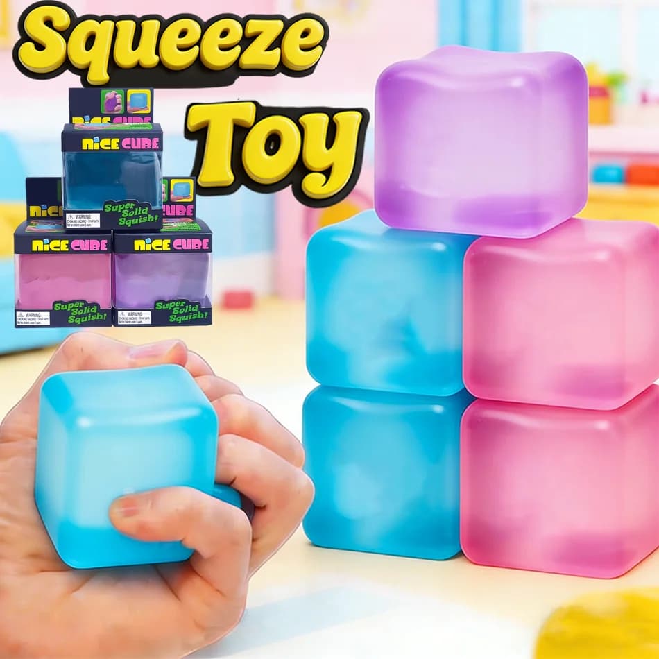 Needoh Nice Cube Squishy Fidget Toy Sensoriale Antistress Ansia Concentrazione Decompressione Relax Giocattolo da Scrivania per Adulti
