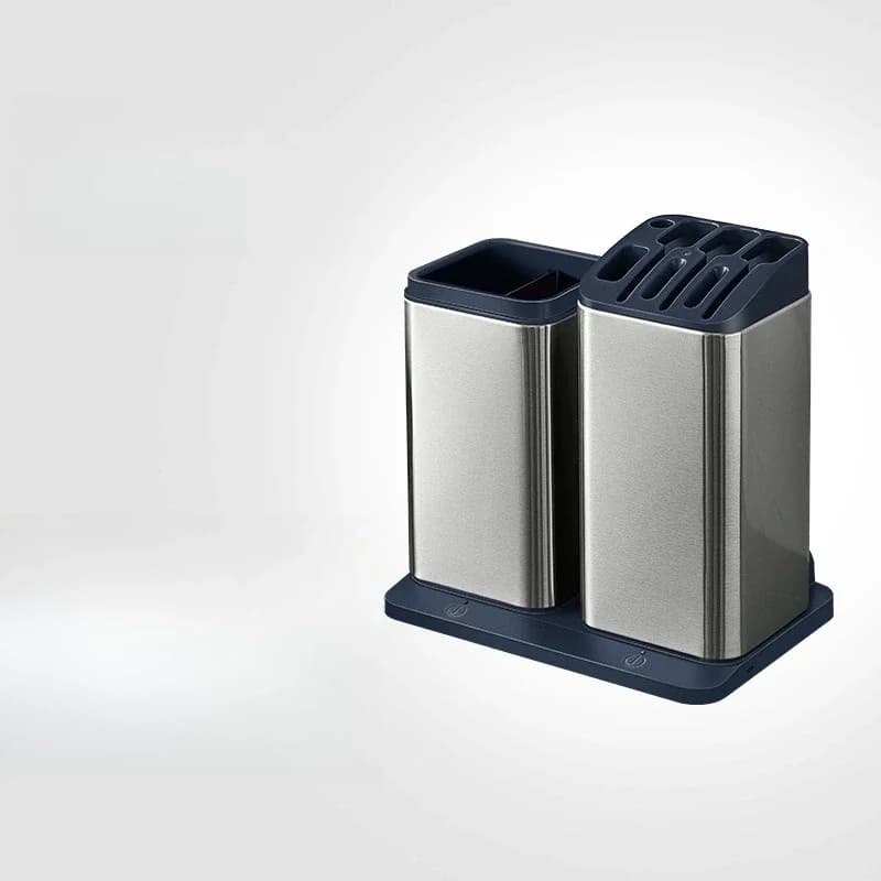 Sterilizing knife holder, integrated wand cage, kitchen multifunction, stainless steel container