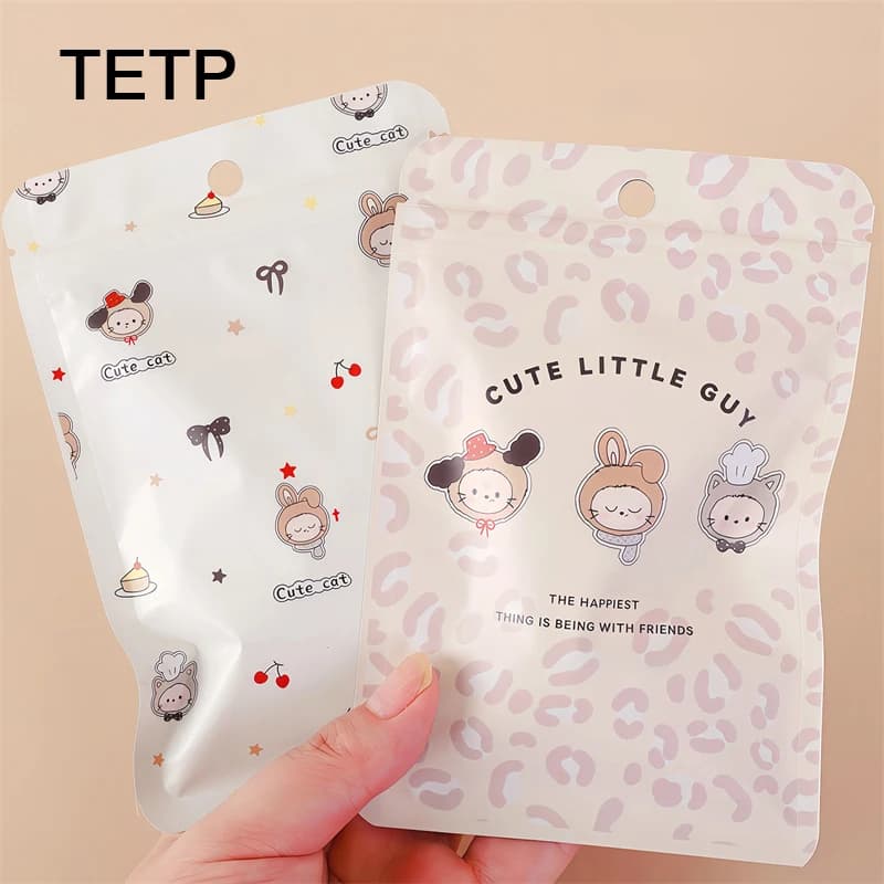 TETP 100 pezzi sacchetti a chiusura lampo in foglio di alluminio con foro per appendere decorazioni regalo fatte a mano per feste biscotti per la casa bomboniere per imballaggio di caramelle