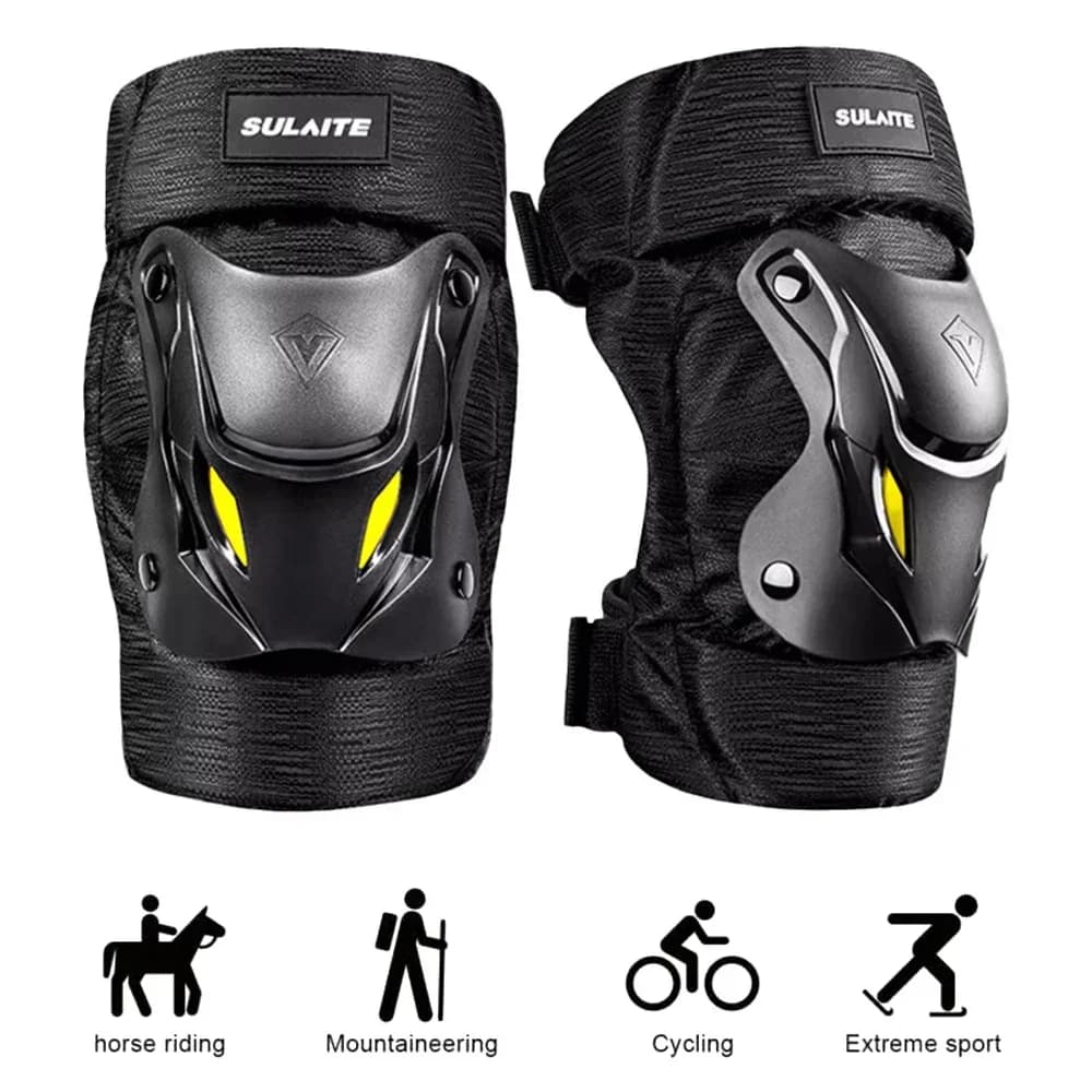 1 pair of elbows protection for electric bike racing knees, motorcycle, motocross, suspenders, protective equipment, black mountain bike ride