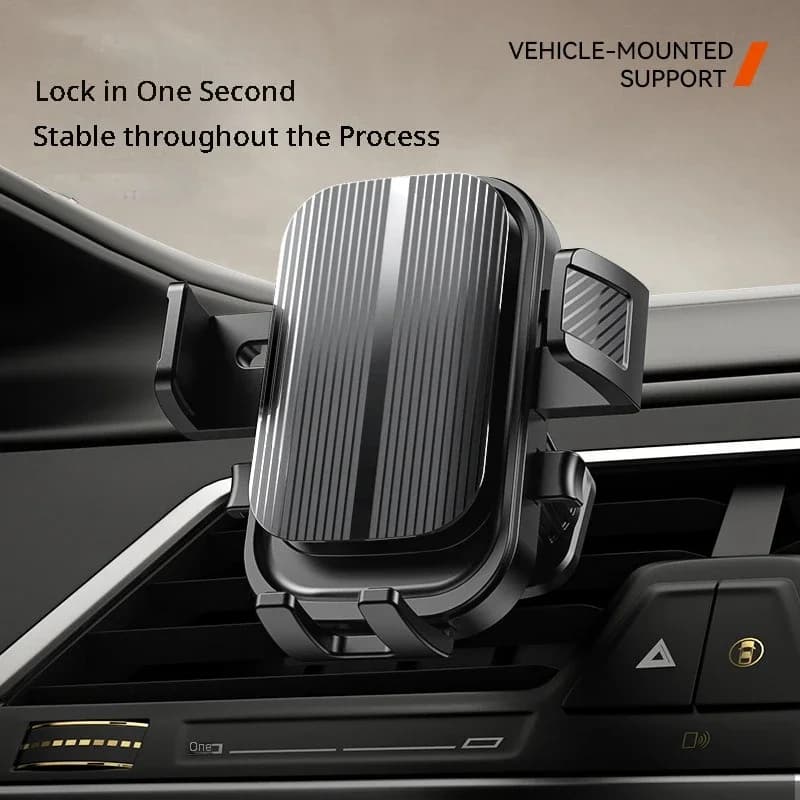 Supporto per presa d'aria per supporto per telefono da auto con blocco automatico, supporto universale regolabile per iPhone, Samsung, Huawei e altri smartphone