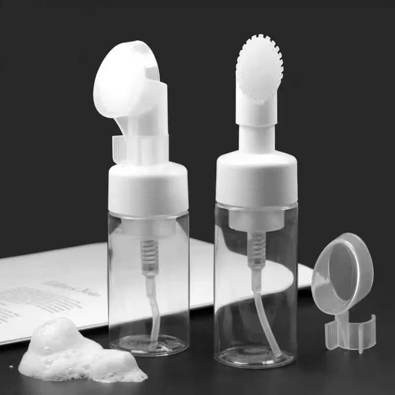 Bottiglia di schiuma detergente per il viso Mousse pulizia testina in Silicone plastica riutilizzabile schiuma Dispenser di sapone pompa bottiglie da viaggio