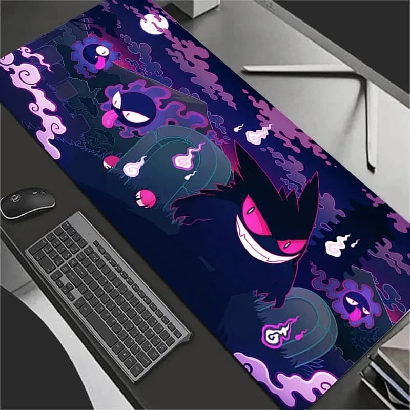 Tappetino per mouse Anime P-Pokemons G-Gengar Carpe Tappetino per mouse grande per PC Gamer Tappetino per tastiera Varmilo Accessori da gioco Tappetino da scrivania