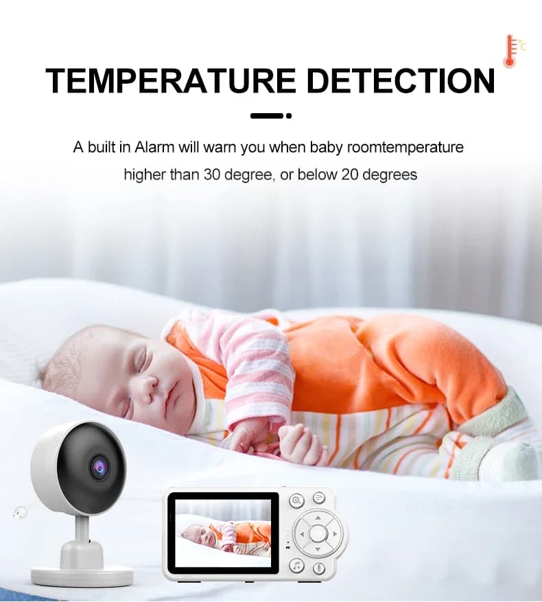 C3 2.8 inch baby monitor camera with digital zoom 4x Surveillance camera for infrared night vision Bidirectional intercom Security Tata