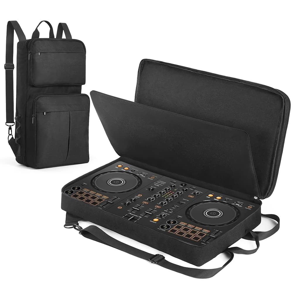 Zaino DJ per Pioneer DDJ-400 DDJ-FLX4 per Roland DJ-202 Custodia per mixer DJ Custodia da trasporto Custodia da viaggio Tracolla regolabile