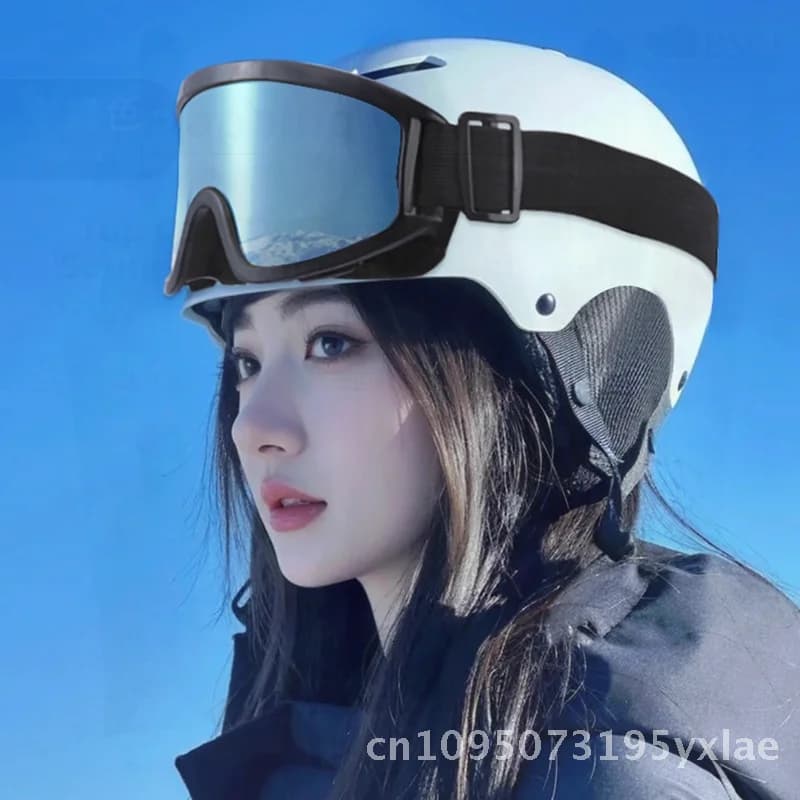 Occhiali da sci e alpinismo unisex Occhiali da equitazione per motociclisti Occhiali antiriflesso antivento Occhiali da sole da neve per sport all'aria aperta regolabili