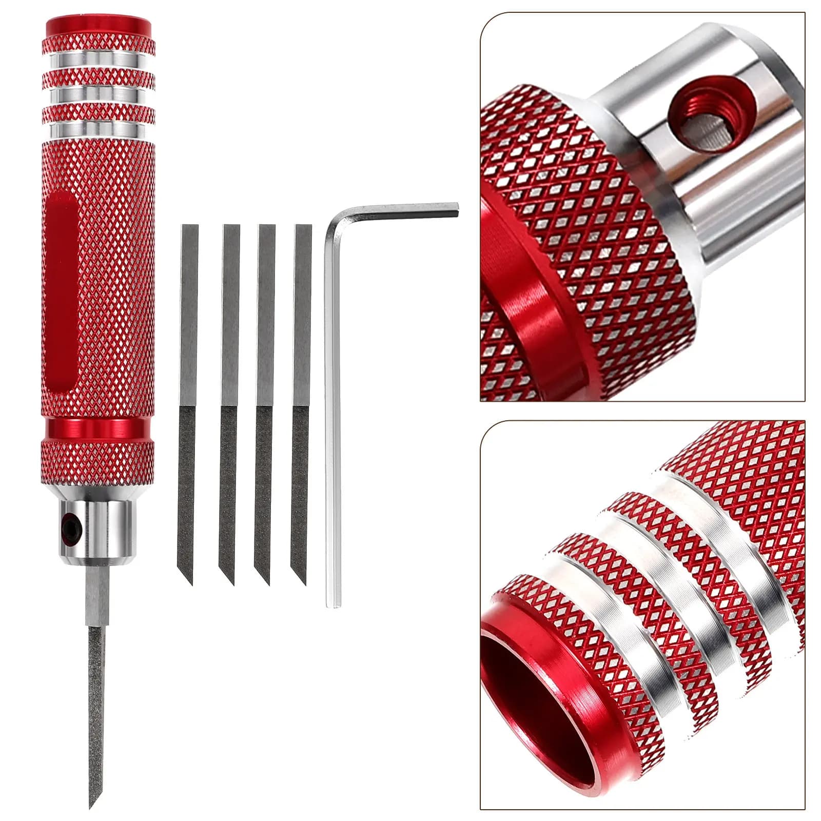 Set di 1 utensile per intaglio del legno, kit portatile fai-da-te per incisione a mano, utensili per taglio del legno con manico in acciaio e alluminio per principianti e artisti
