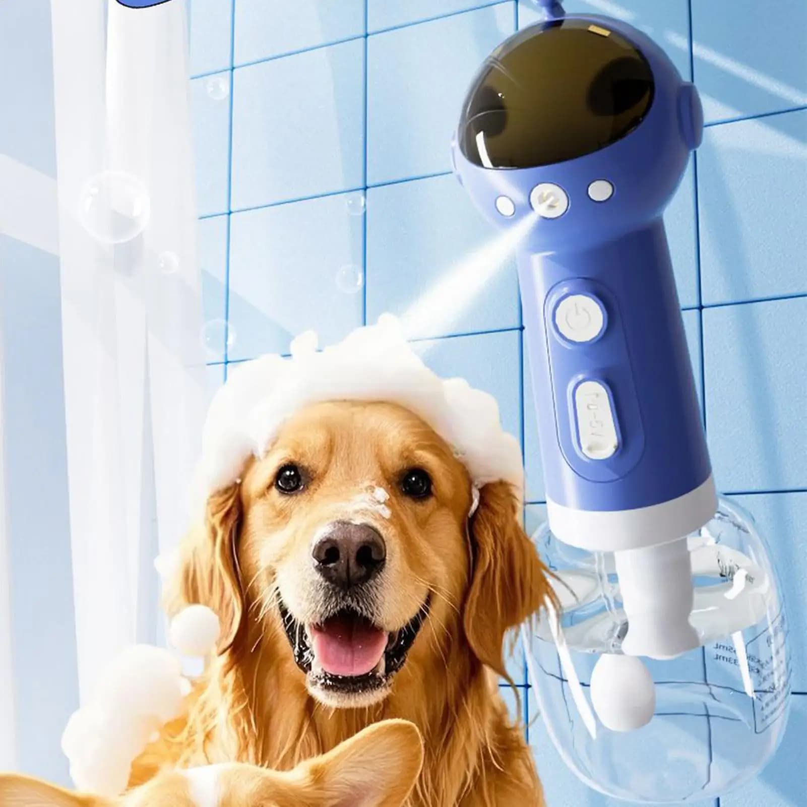 Flacone spray schiumogeno per shampoo per animali domestici per cani, gatti, lo strumento per toelettatura crea schiuma ricca per un'autunno efficiente, il lavaggio a casa o nel salone