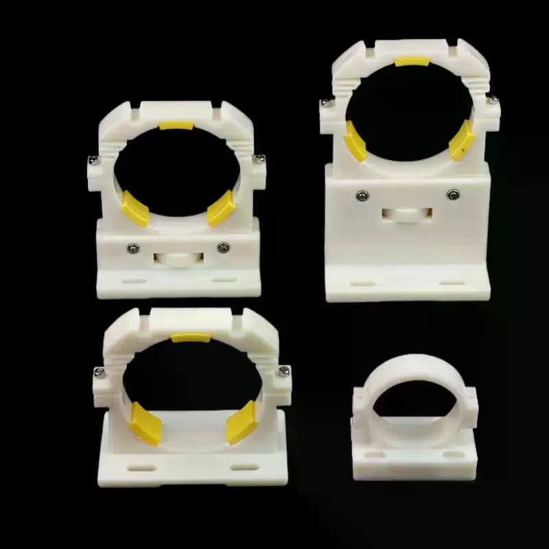 Supporto singolo per tubo laser da 50/80 mm di diametro in plastica flessibile per macchina per incisione e taglio laser da 75-180 W