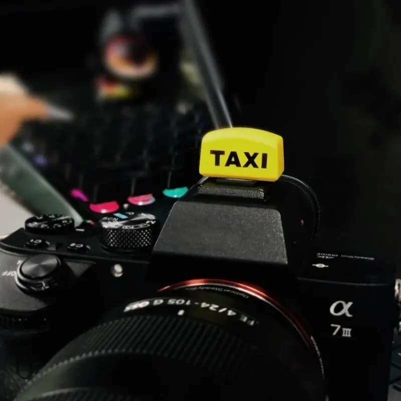 TAXI Camera Hot Shoe Cover Custodia protettiva Cartoon per Taxi per Sony Canon Nikon Olympus Panasonic Pentax Accessori per fotocamera