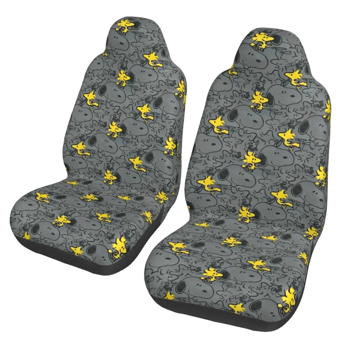 Coprisedili Anteriori per Auto con Motivo Snoopy, Accessori Traspiranti Universali per Veicoli, SUV e Camion