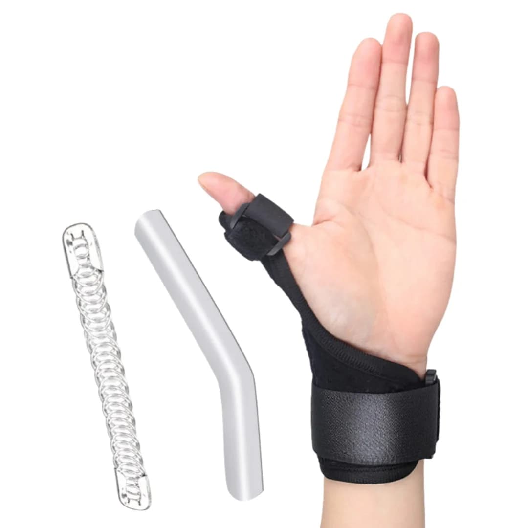 Stecca per pollice Tutore Supporto per polso Stabilizzatore per polso Protezione Piastra in alluminio Protezione fissa per dita per distorsioni Trigger Sollievo dal dolore