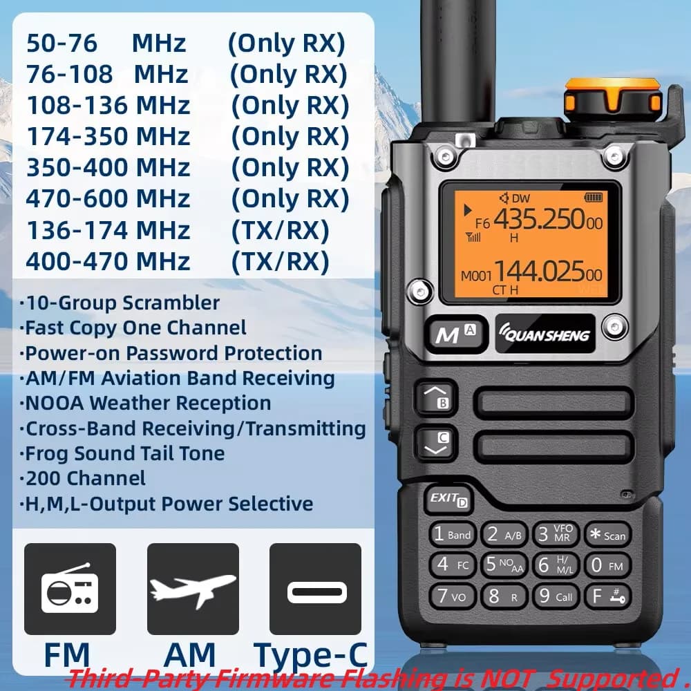 Quansheng UV K5 (8) Walkie Talkie portatile Am Fm stazione di comunicazione Radio bidirezionale amatoriale Ham Wireless Set ricevitore a lungo raggio