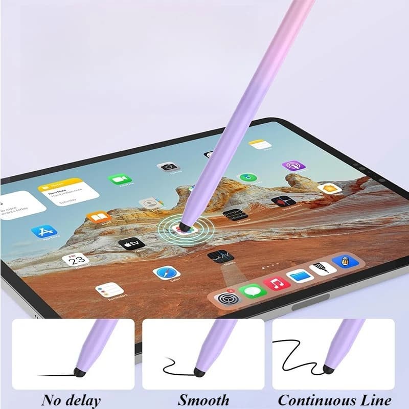 Penna universale Doppia testa in silicone Touch Penne capacitive per schermo elettrostatico Penna da disegno per schermo per smartphone Tablet PC