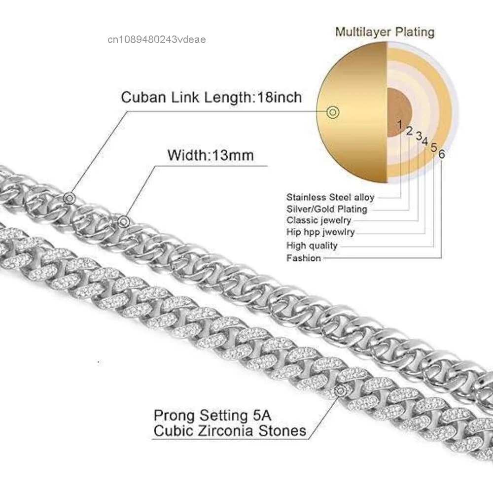 Hip Hop Jewelry Silver Moissanite Diamond Lock Cuban Link Chain Out Pendant for.