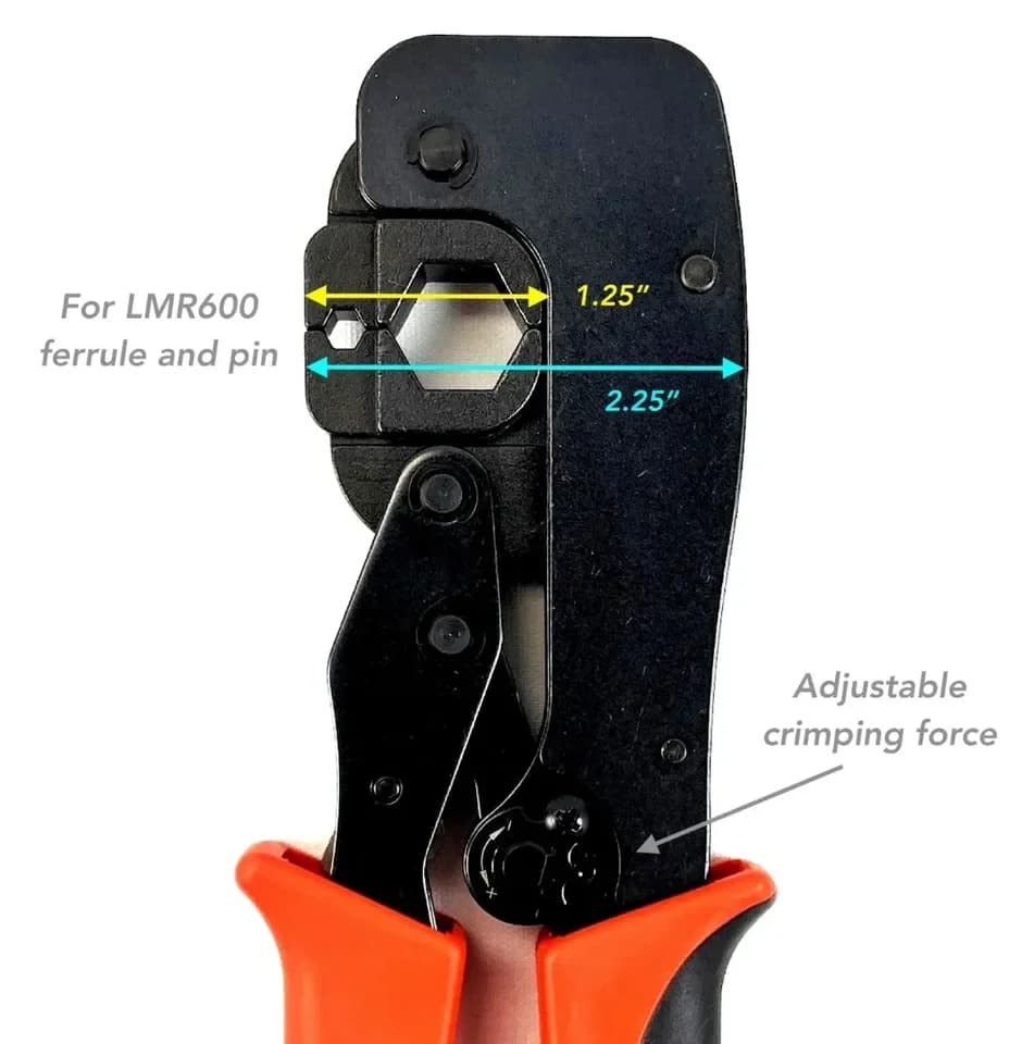 Pinza crimpatrice LMR-600 LMR600 per cavi, strumento di crimpatura per fili elettrici