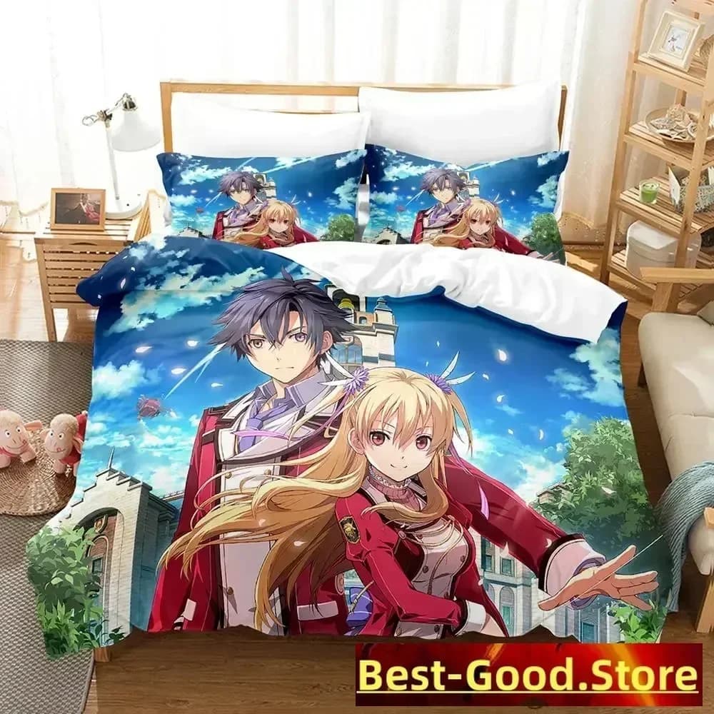Set di biancheria da letto The Legend of Heroes 2023, set di lenzuola singolo, matrimoniale, queen size, king size, per adulti e bambini, set copripiumino per camera da letto, anime