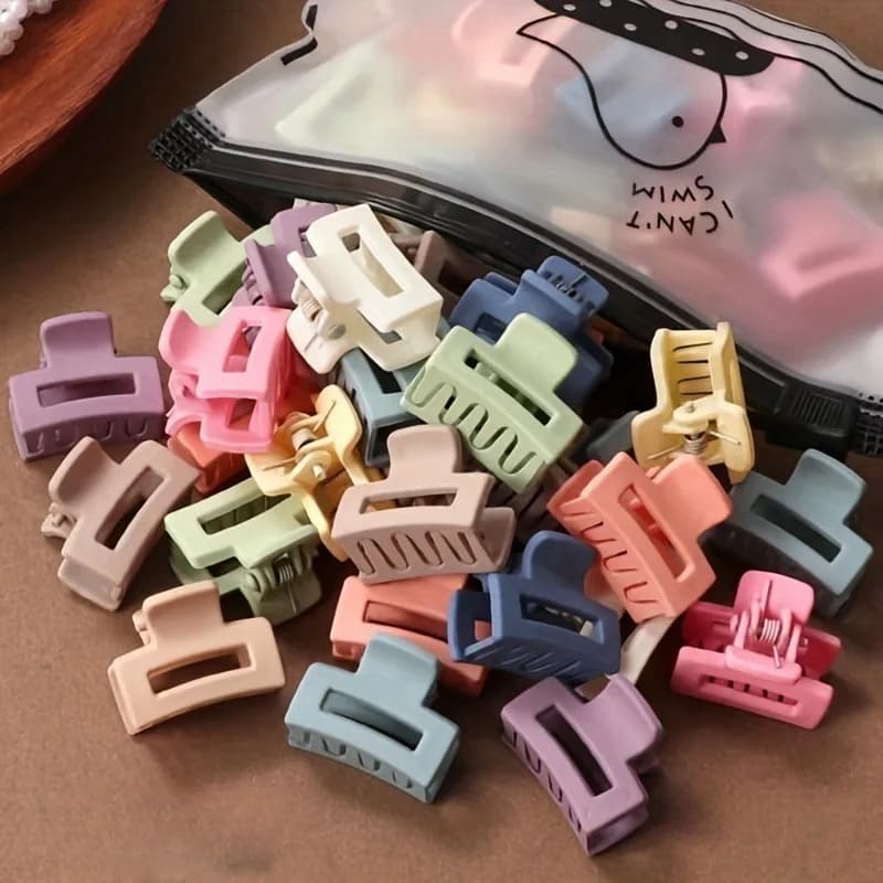 20 opaque hair clips in solid color, caramel color hair clips, fashionable hair accessories suitable for women
