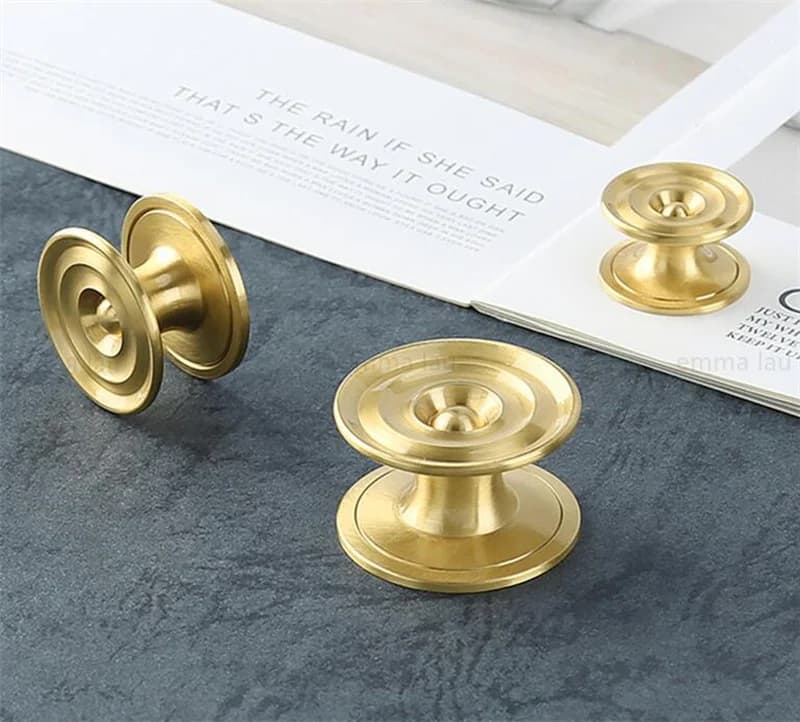 Design semplice mobili in ottone maniglia cassetto manopola oro rotondo armadio porta armadio maniglie armadio scarpiera