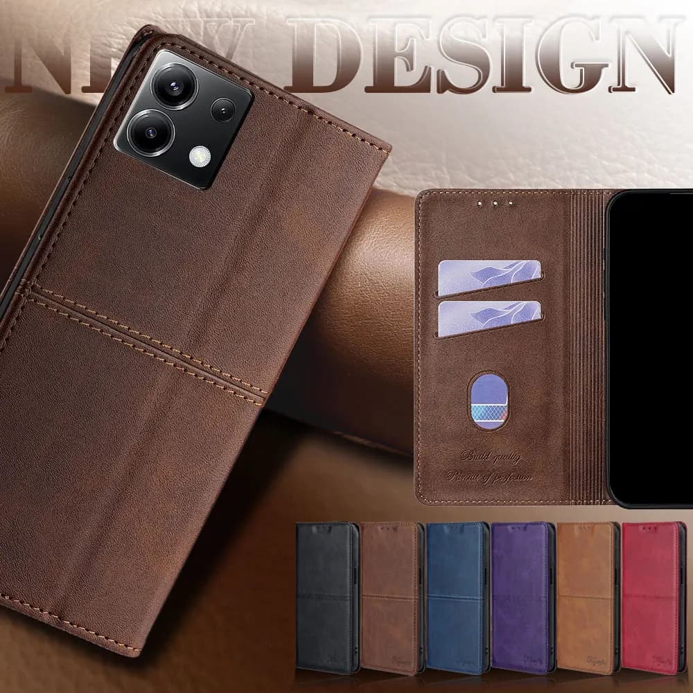 Custodia a libro magnetica stile Bussiness per Xiaomi Poco X6 X5 X4 X3 Pro 5G X4 GT Custodia in pelle NFC per Poco X6 Neo 5G Slot per schede