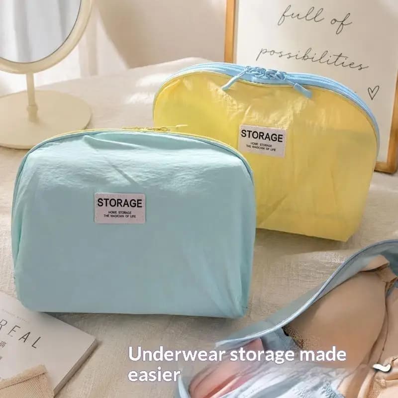Multi-purpose Underwear Storage Bag Compression Function Three-in-One Set Clothing Storage Bag Lightweight Portable 1PC