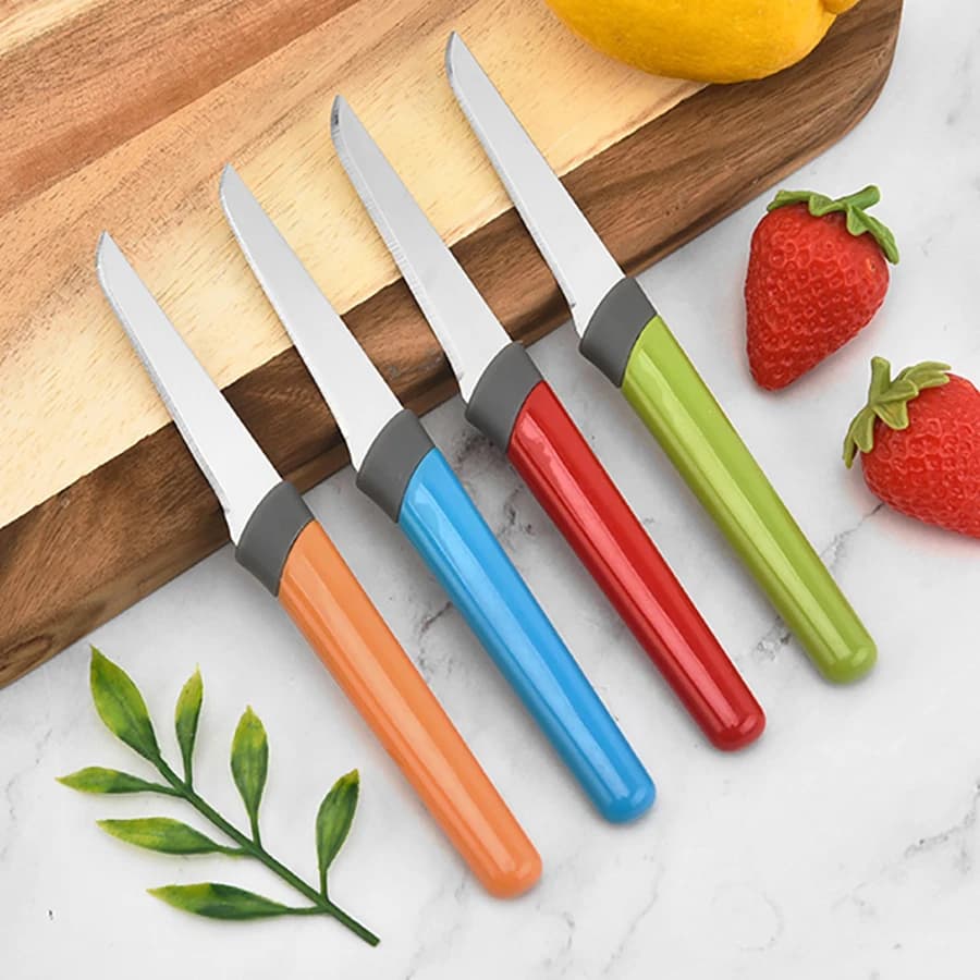 4 piece kitchen set Stainless steel fruit knife Sharp cutting for women's home, fruit cut, multifunctional knife to peel fruit