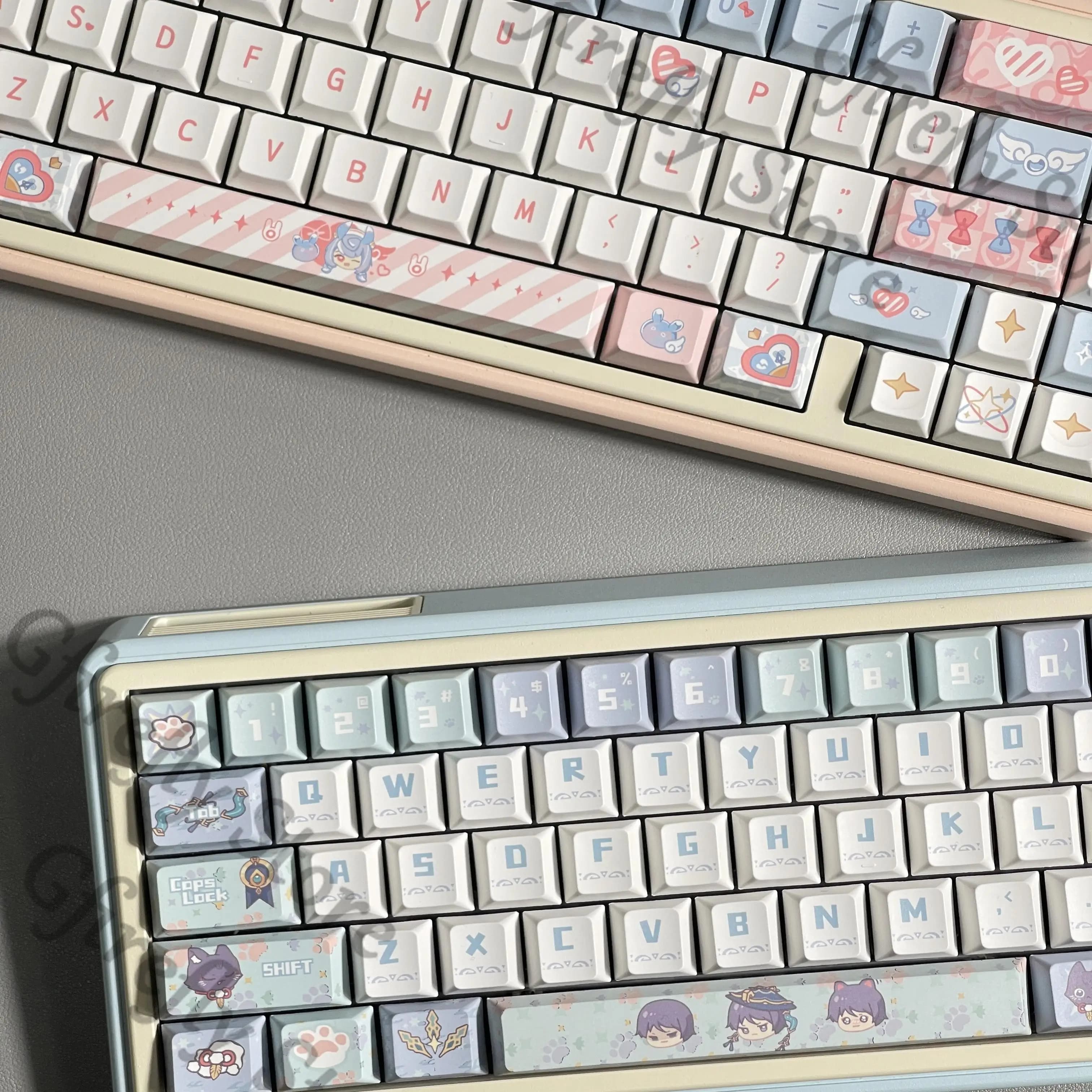 Balladeer Sigewinne Cosplay Keycaps Anime Resin Genshin Impact Mechanical Keyboard Computer Key Cap Collection Cute Hi75 Hi8